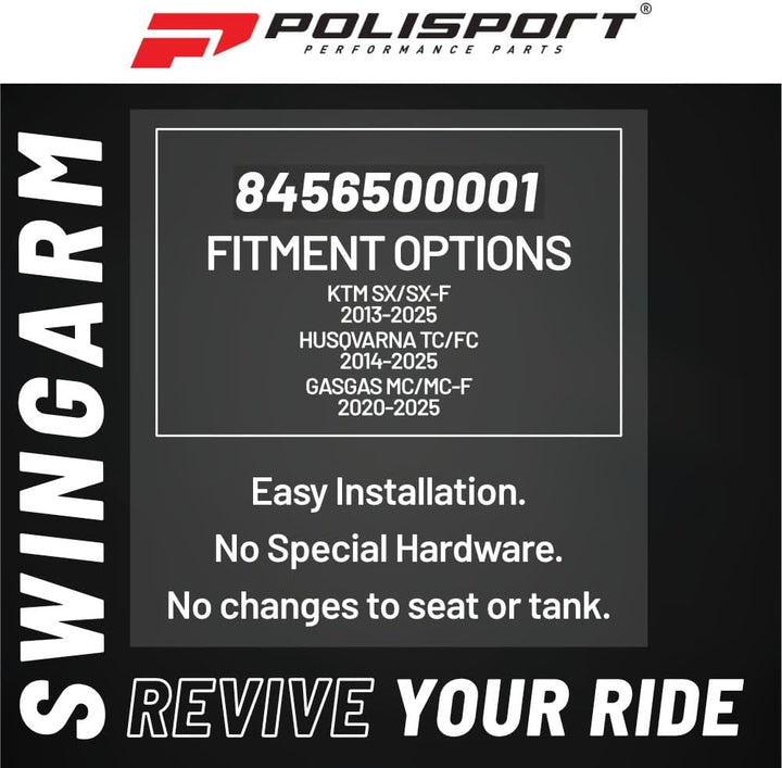 Polisport 8456500001 Schwinge Schutz für KTM SX/SX-F/XC/XC-F (13-18), Schwarz, 100 Stück