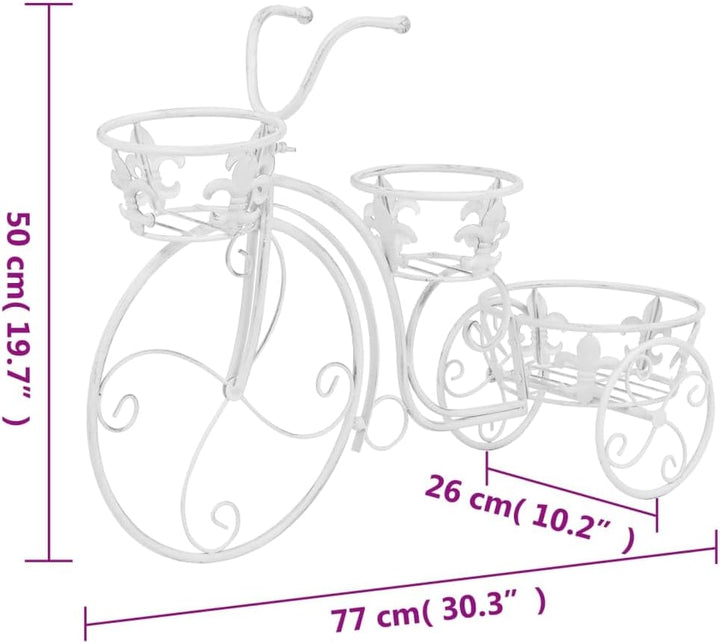 vidaXL Blumentreppe Fahrradform Vintage Metall Blumenständer Pflanzenständer
