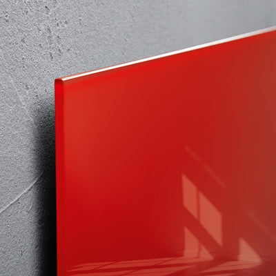 SIGEL GL147 Premium Glas-Whiteboard 91x46 cm rot hochglänzend, TÜV geprüft, einfache Montage, Glas-M