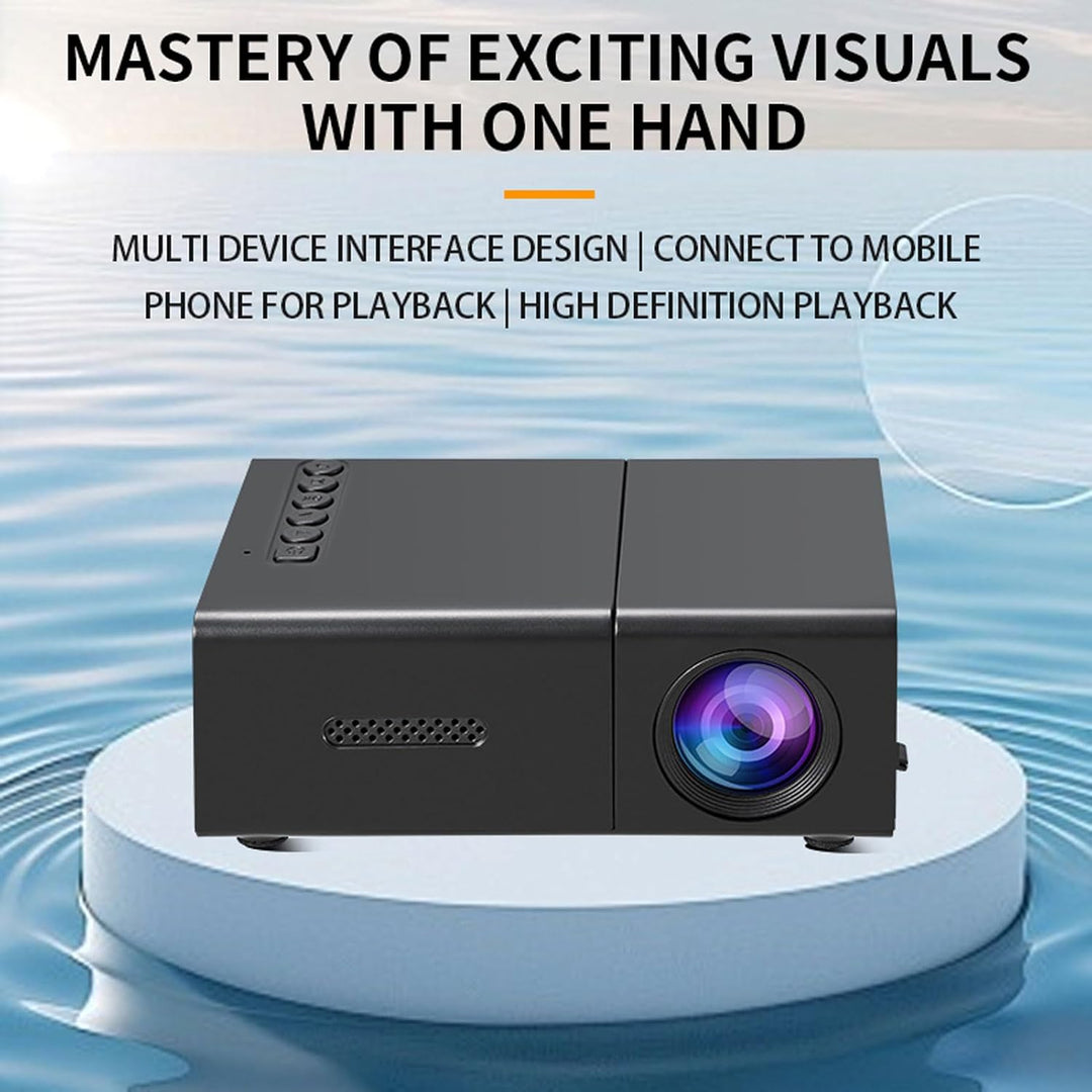 Goshyda Small Movie Projector, 1080p HD Tragbarer Projektor mit Integriertem Lautsprechertelefon, Ko