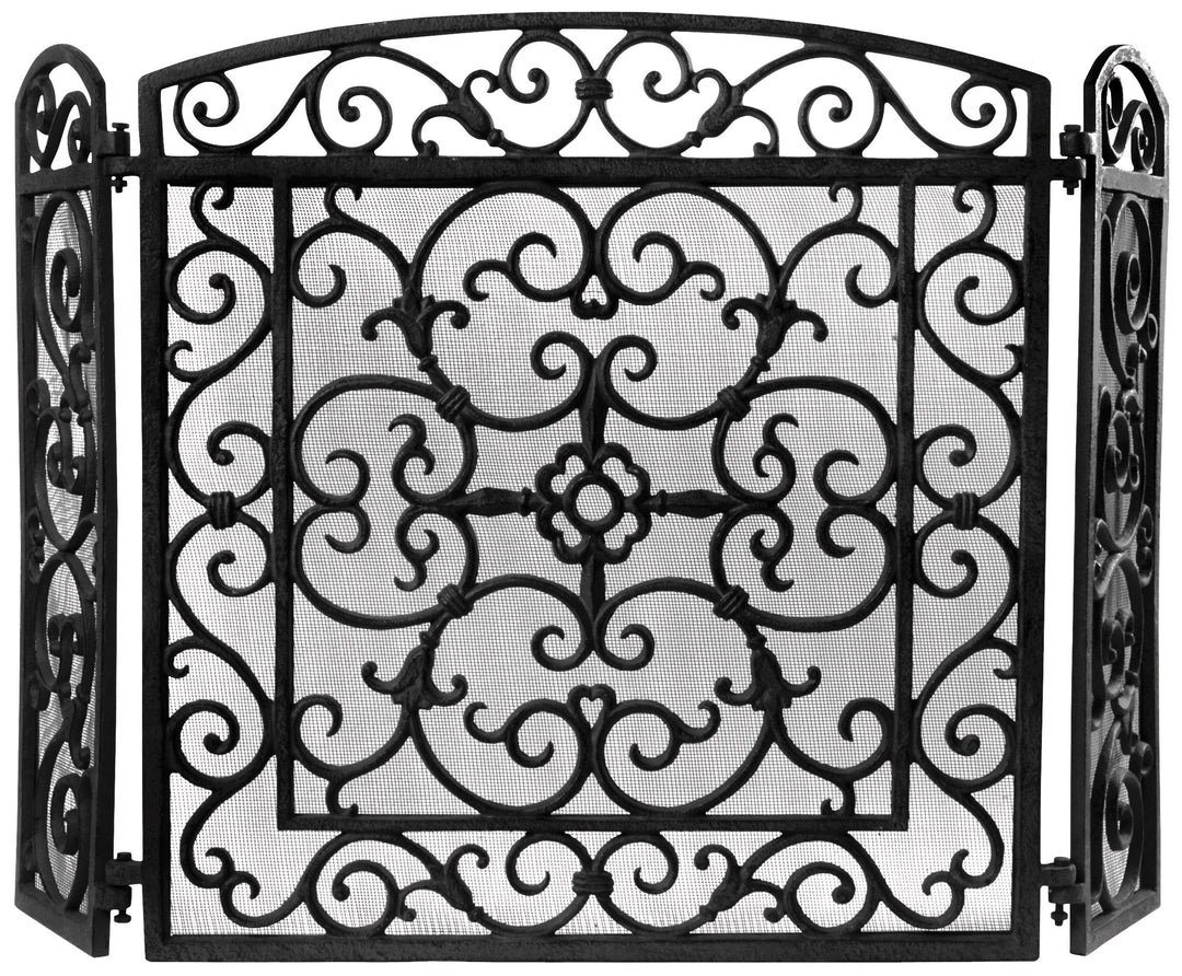 Esschert Design Kaminschutz, Funkenschutz, in schwarz, ca. 61 cm x 21 cm x 59 cm