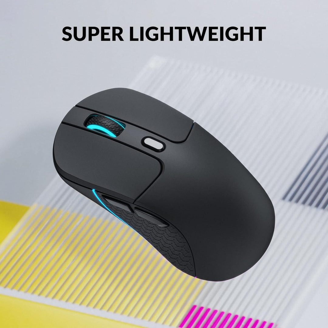 Keychron M3 Kabellose Maus, PAW3395-Sensor mit programmierbarer Makrotaste 26.000 DPI, unterstützt 2