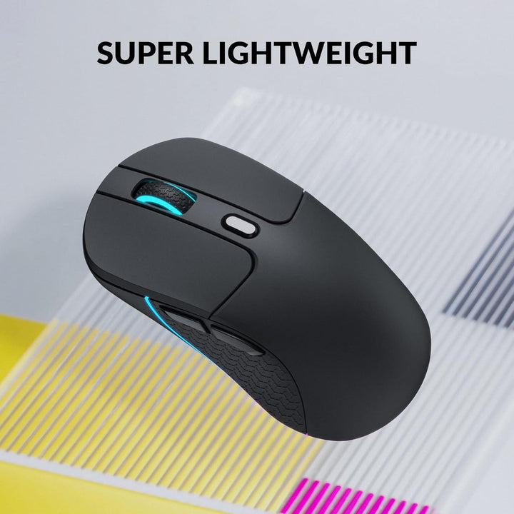 Keychron M3 Kabellose Maus, PAW3395-Sensor mit programmierbarer Makrotaste 26.000 DPI, unterstützt 2