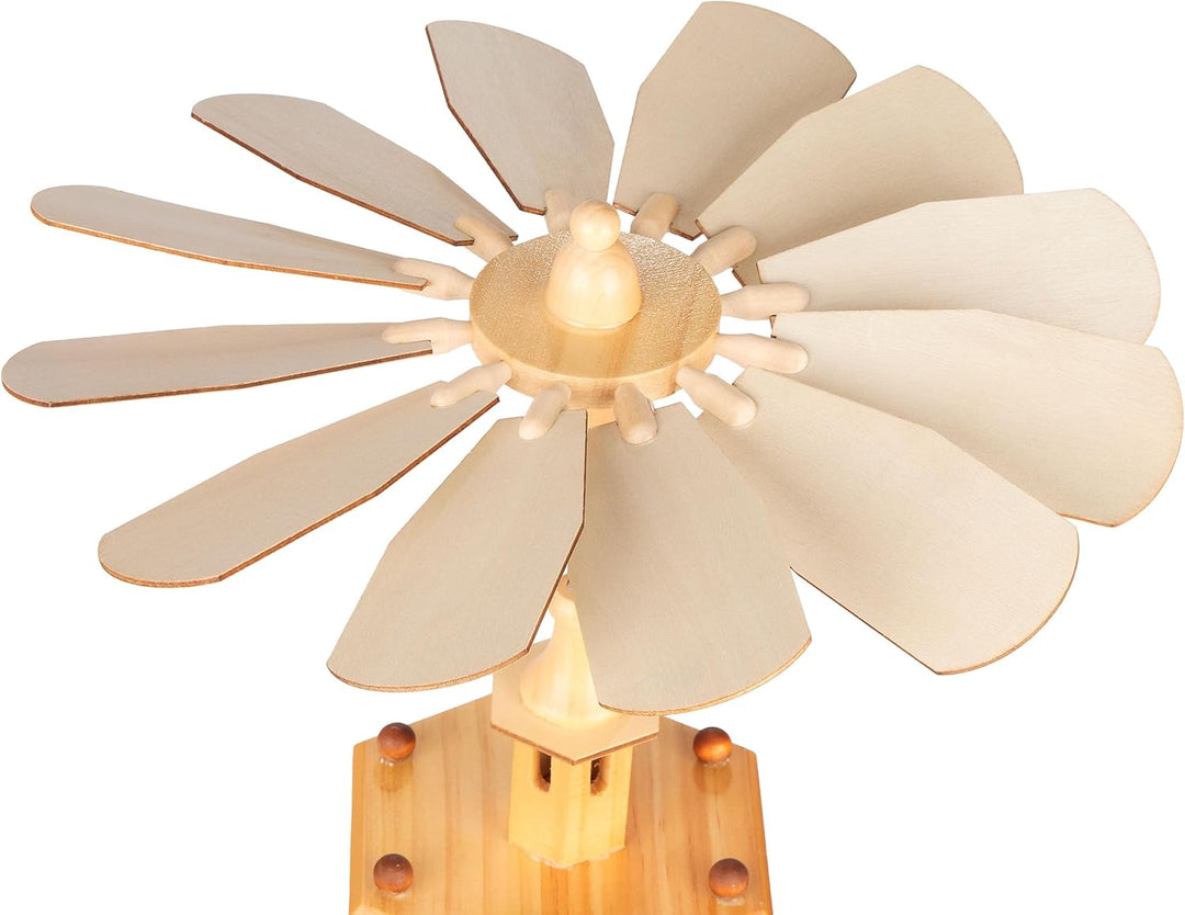 BRUBAKER Weihnachtspyramide aus Holz inkl. 50er Pack Pyramidenkerzen Rot - 55 cm grosse Holzpyramide