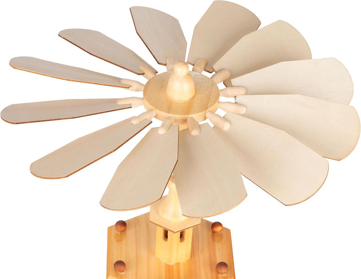 BRUBAKER Weihnachtspyramide aus Holz inkl. 50er Pack Pyramidenkerzen Rot - 55 cm grosse Holzpyramide