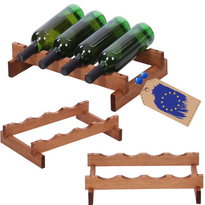 Weinregal, Holzregal, Modulares Weinständer, Weinhalter, Flaschenständer, Flaschenregal, Modernes Ge