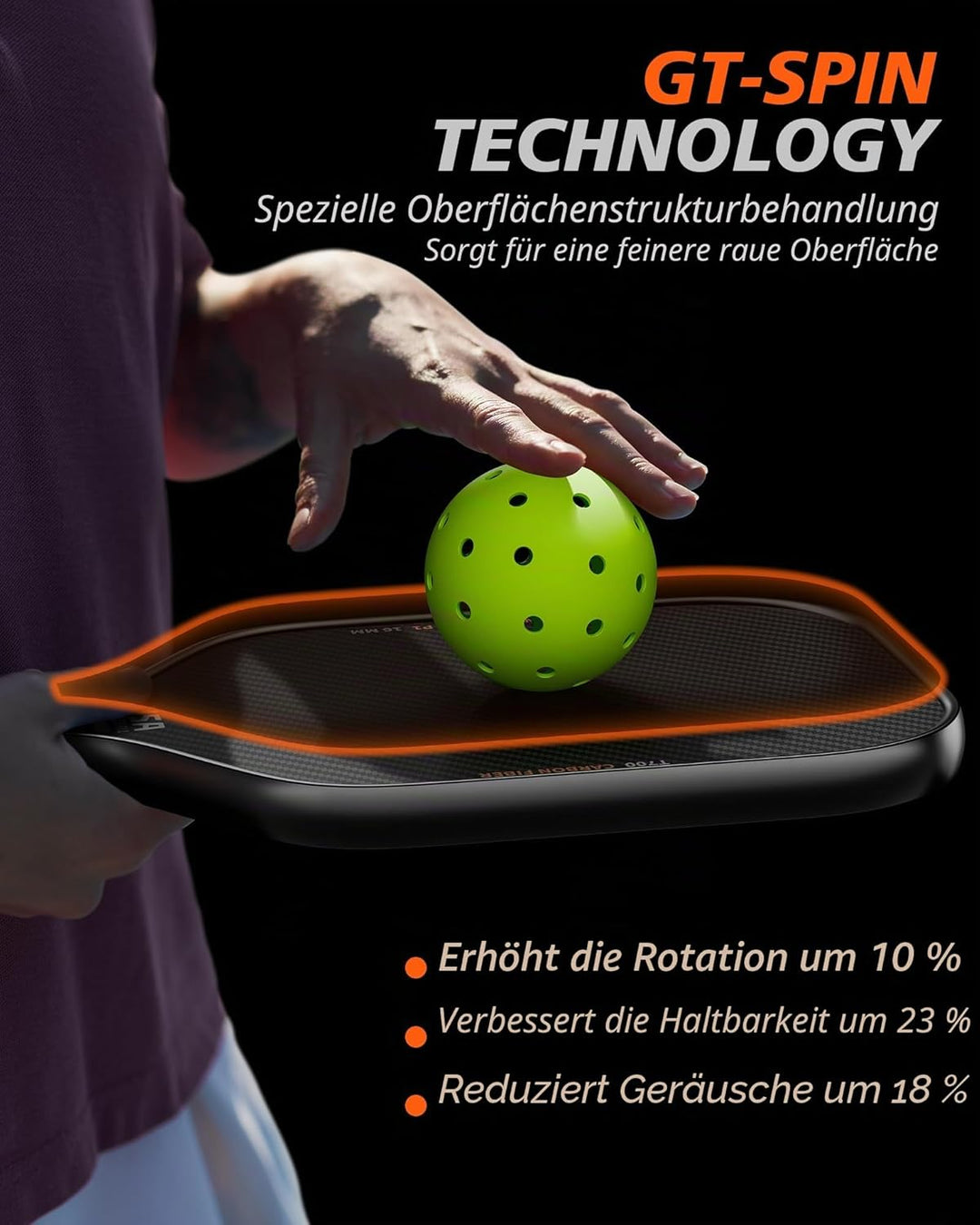 P1 Pickleball Schläger, 3K+T700 Pickleball racket Paddel Set, USAPA-zugelassener Pickleballschläger