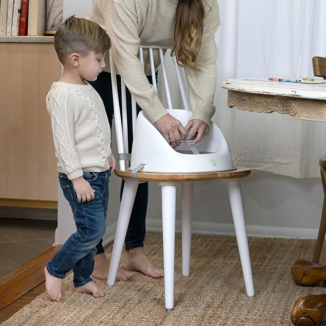 Ity by Ingenuity, Simplicity Seat, Oat, Sitzerhöhung, leicht zu reinigen, mit Sicherheitsgurt, weich