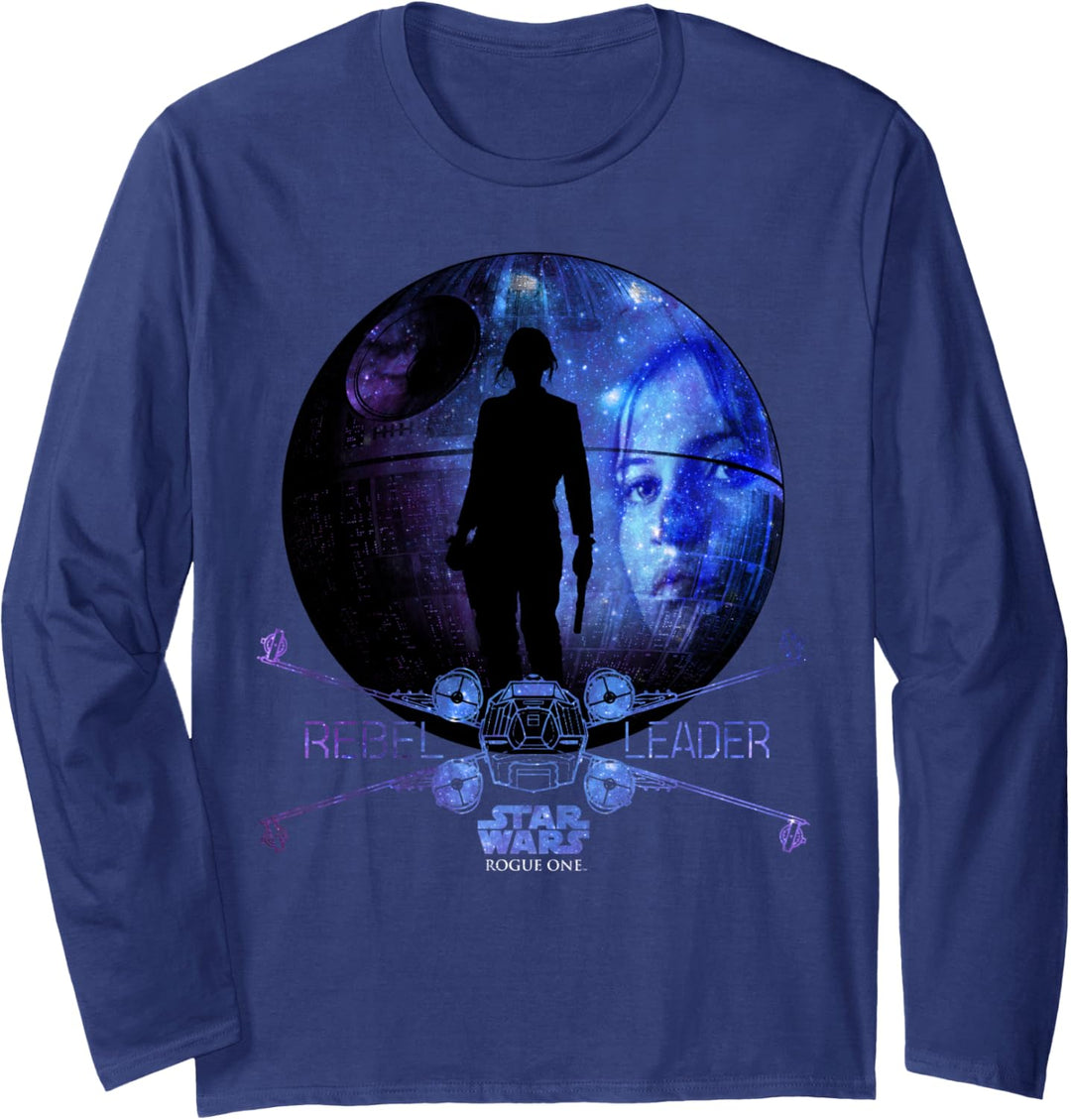 Star Wars Rogue One Jyn Erso Death Star Galaxy Langarmshirt