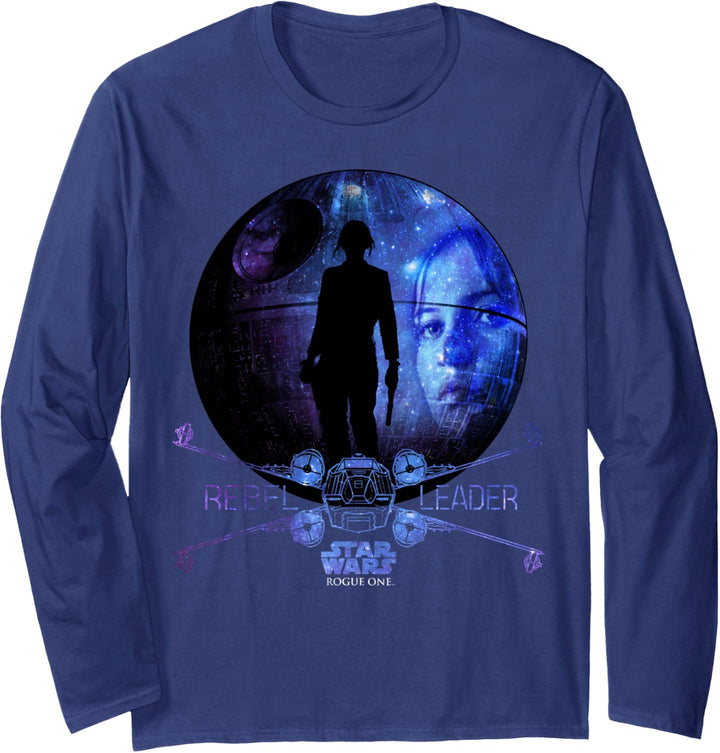 Star Wars Rogue One Jyn Erso Death Star Galaxy Langarmshirt