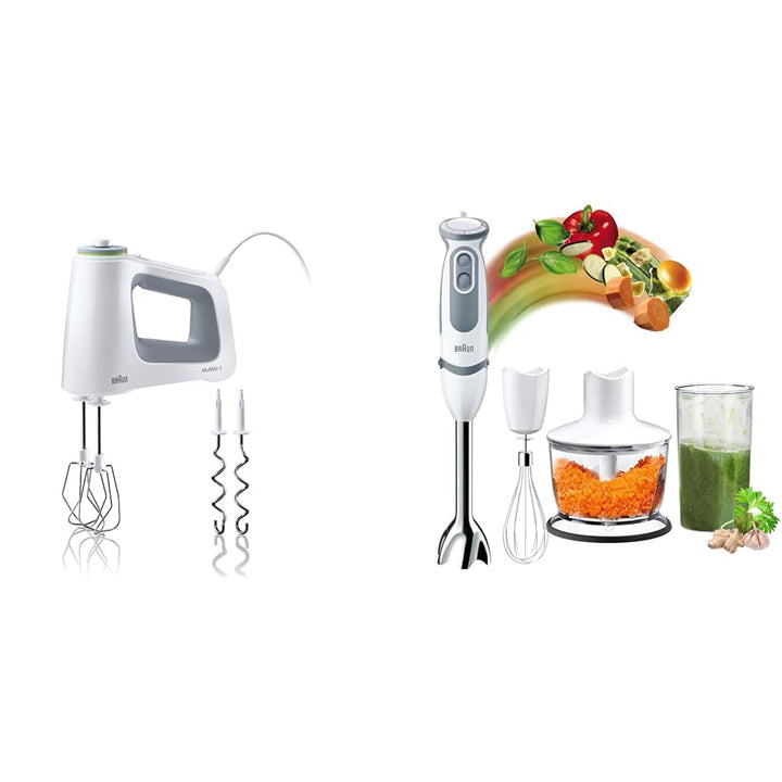 Braun MultiMix 5 HM 5000 Handmixer - Handrührgerät mit stufenloser Geschwindigkeitsregelung, 700 Wat