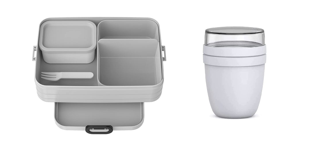 Mepal Brotdose Lunch to go Set - inkl. Lunchpot - Brotdose Large mit Bento Box - Lunchbox für kleine