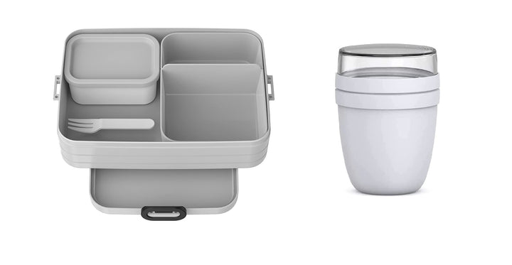 Mepal Brotdose Lunch to go Set - inkl. Lunchpot - Brotdose Large mit Bento Box - Lunchbox für kleine