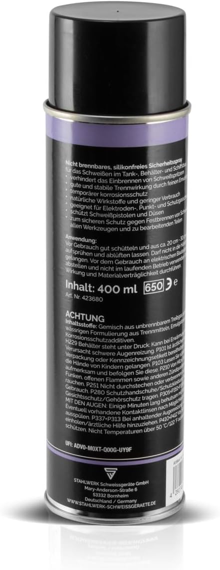 STAHLWERK 2 x Schweiss-Trennspray, multifunktionales Sicherheits-Spray zum Schweissen, geeignet für