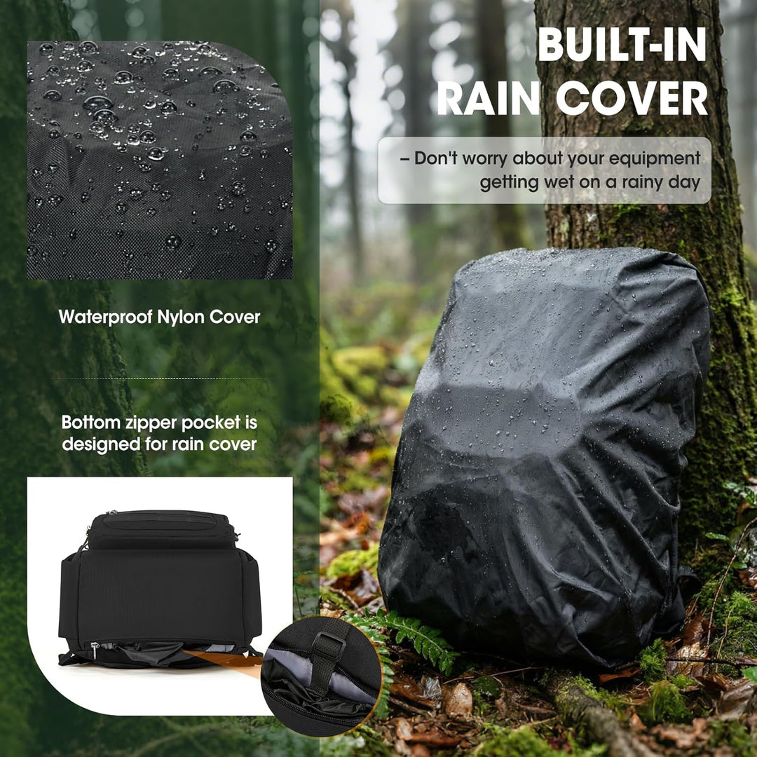 RAINSMORE Wanderrucksack 18L mit 2L Blase & Regenschutz | Leichter Trinkrucksack für Laufen, Radfahr