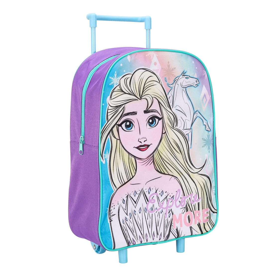 Faltbarer Kinder-Trolley, Handgepäck, Rucksack für Schule, Reisen, Urlaub Frozen, Frozen