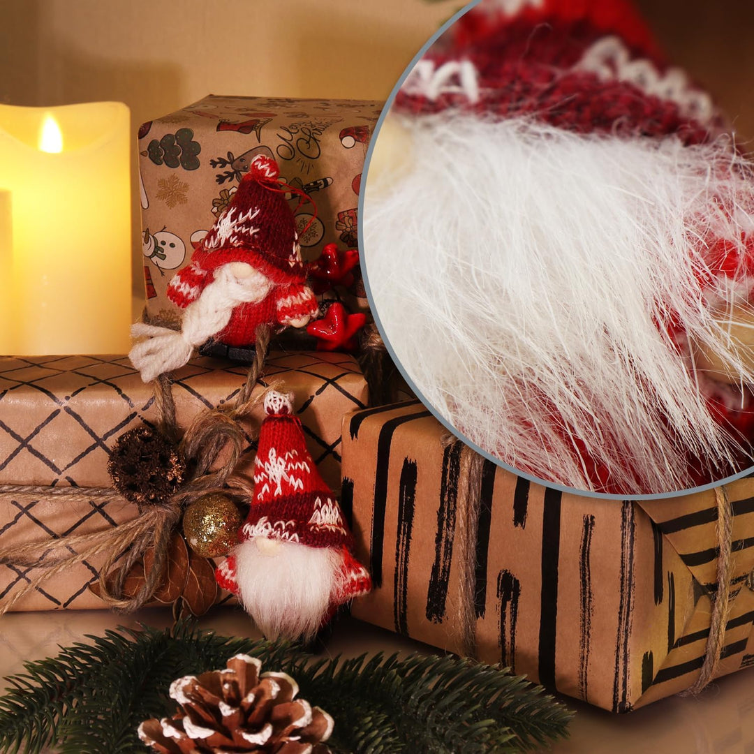 com-four® 12x Premium Weihnachtsbaum-Anhänger Wichtel - Christbaumschmuck - Wichtelfiguren-Geschenka