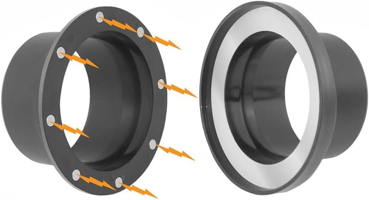 Absaugstutzen Schlauchadapter 140mm, Magnetischer Schnellverbinder (8 Magnete), Zubehör für Staubabs