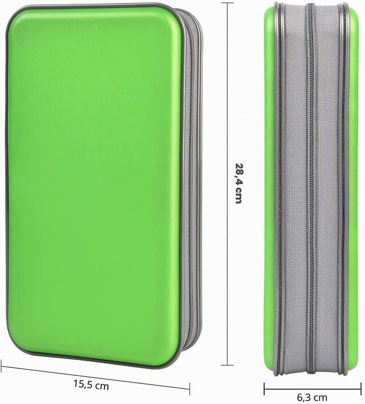 alavisxf xx CD Tasche, 96 CD/DVD Tasche Hartplastik CD Taschen Aufbewahrung Schutzhülle DVD Lagerung