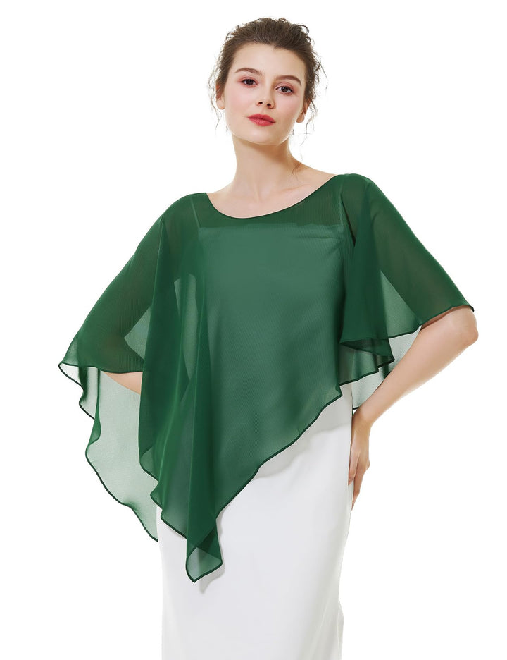 BEAUTELICATE Damen Chiffon Schal Stola Eleganten Cape Umhang für Braut Sommer Hochzeits Festliche Ab