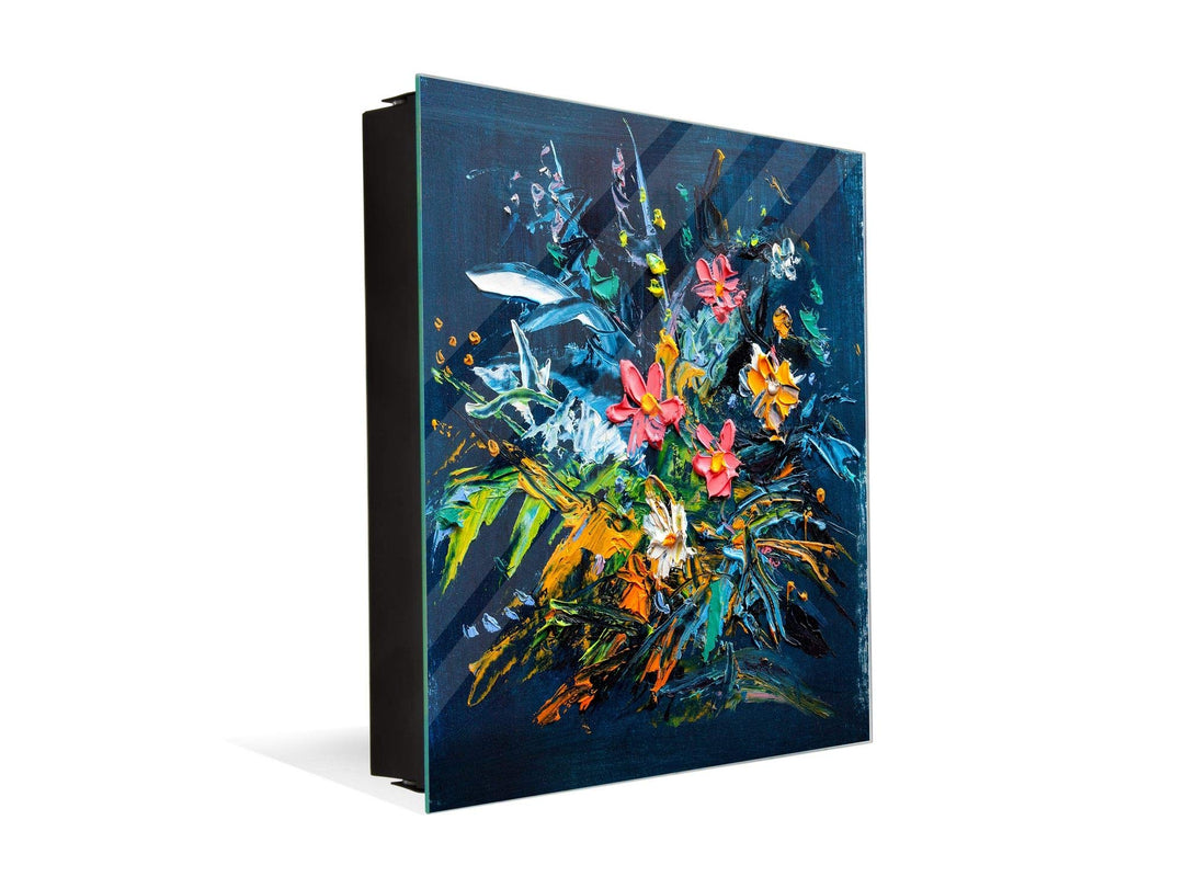 Concept Crystal Schlüsselbox und magnetisches Whiteboard K08 Blumenstrauss Rechte Öffnung Blumenstra