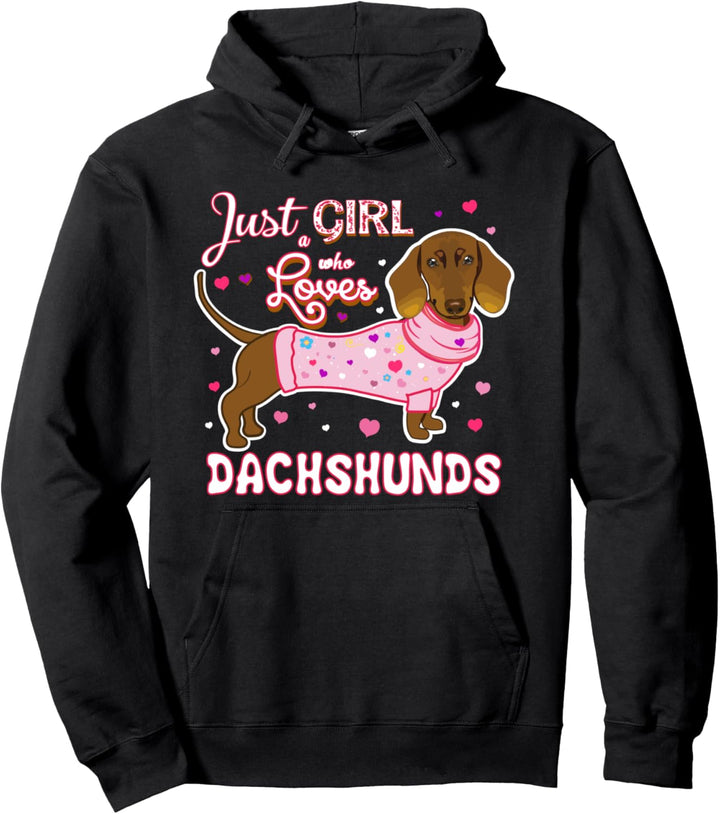 Nur ein Mädchen, das Dackel liebt Pullover Hoodie