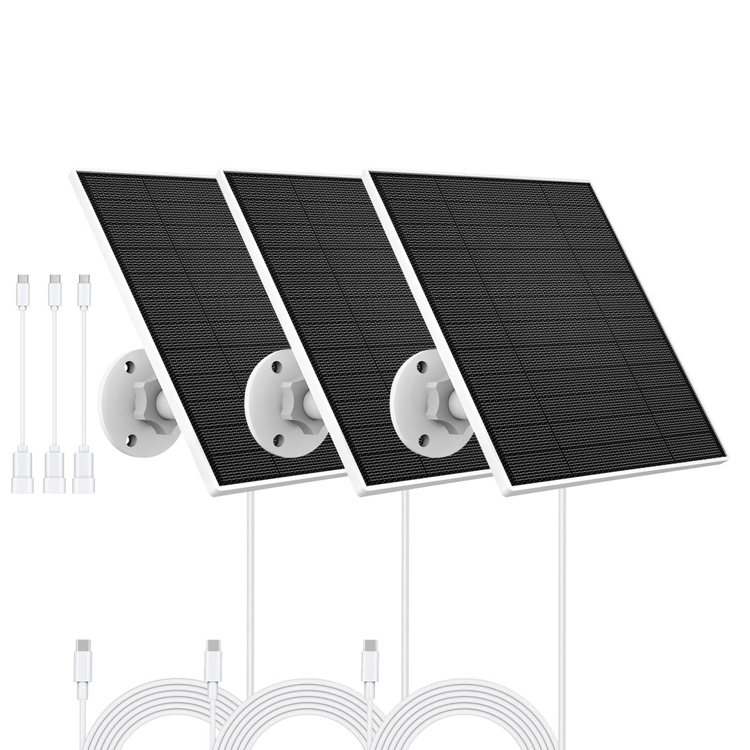 Solarpanel für Eufy Outdoor kamera, Kompatibel mit Eufycam Kamera, Kontinuierliche Stromversorgung,