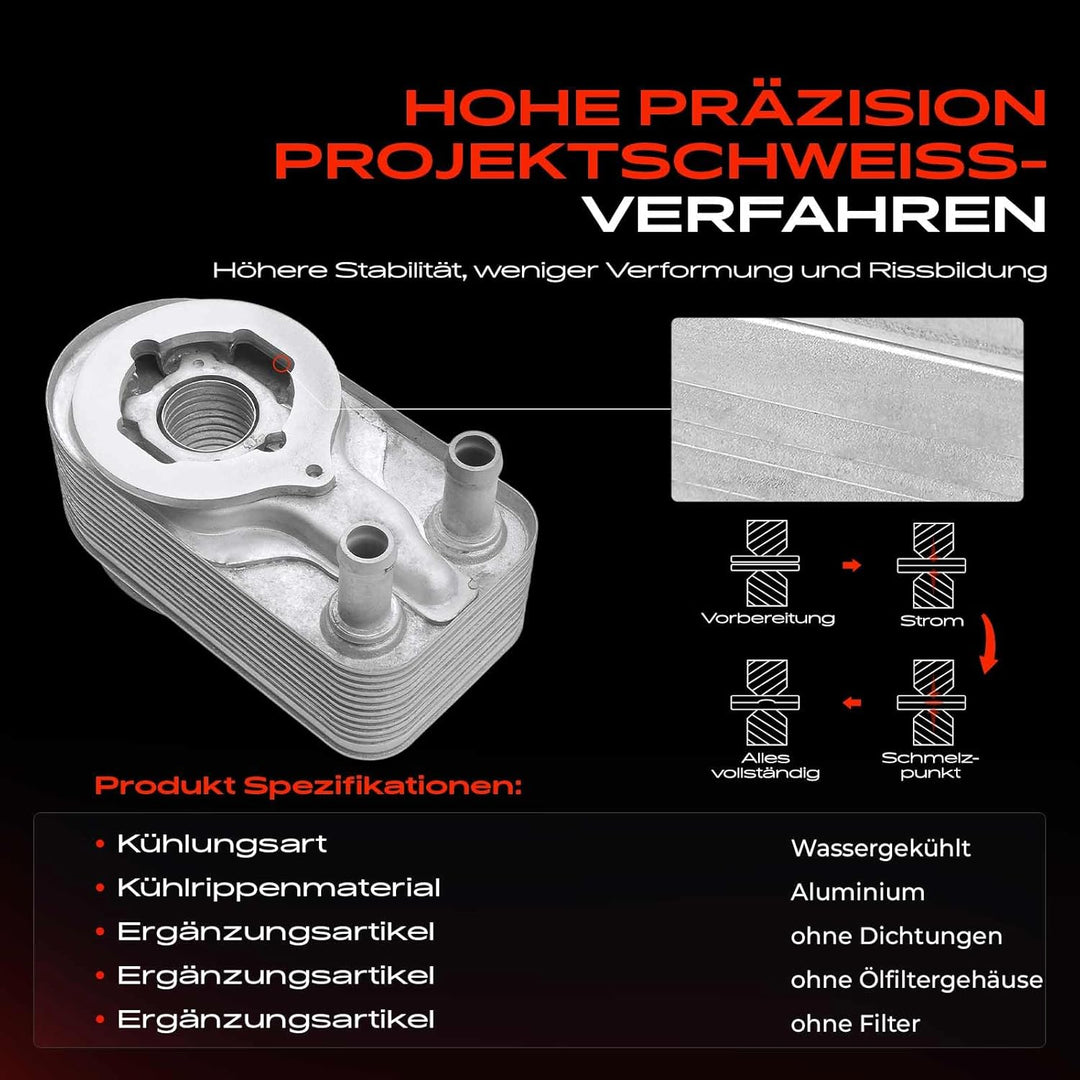 Frankberg Ölkühler Motoröl Kompatibel mit Clio III BR0/1 CR0/1 2007-2014 Clio III Grandtour KR0/1 20