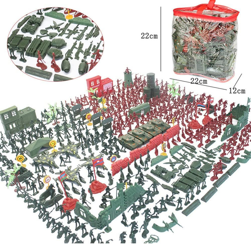 Uposao 330 Stück Spielfiguren Set von Armee Soldaten Figuren Militär Modell Spielzeugsoldaten Plasti