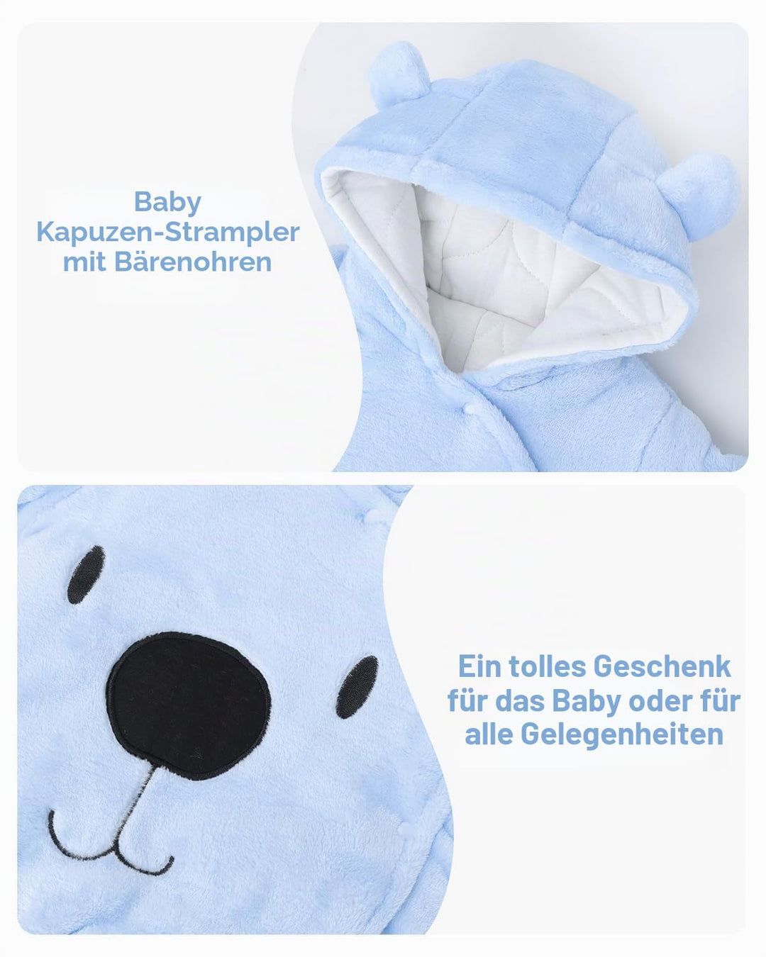 Baby Overall Winter Mit Kapuze Schneeanzug Flanell Strampler Spieler Spielanzug Mit Füsse Karikatur