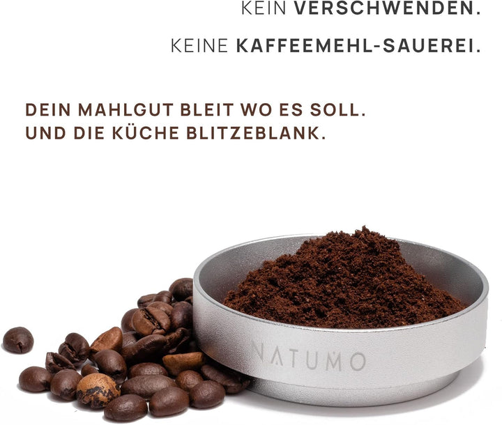 NATUMO – Siebträger Dosierring, Barista Zubehör, magnetischer Siebträger Trichter, Coffe Dosing Funn