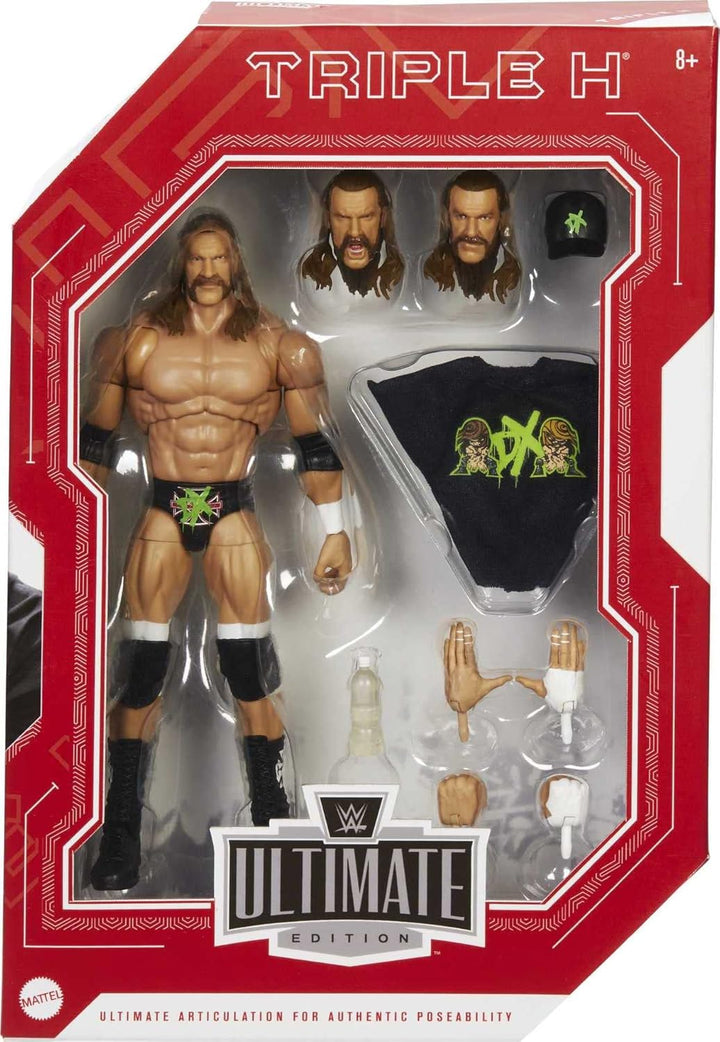 WWE Fan Takeover Ultimate Edition Triple H Actionfigur, 15,2 cm grosses Sammlerstück mit DX-Shirt,
