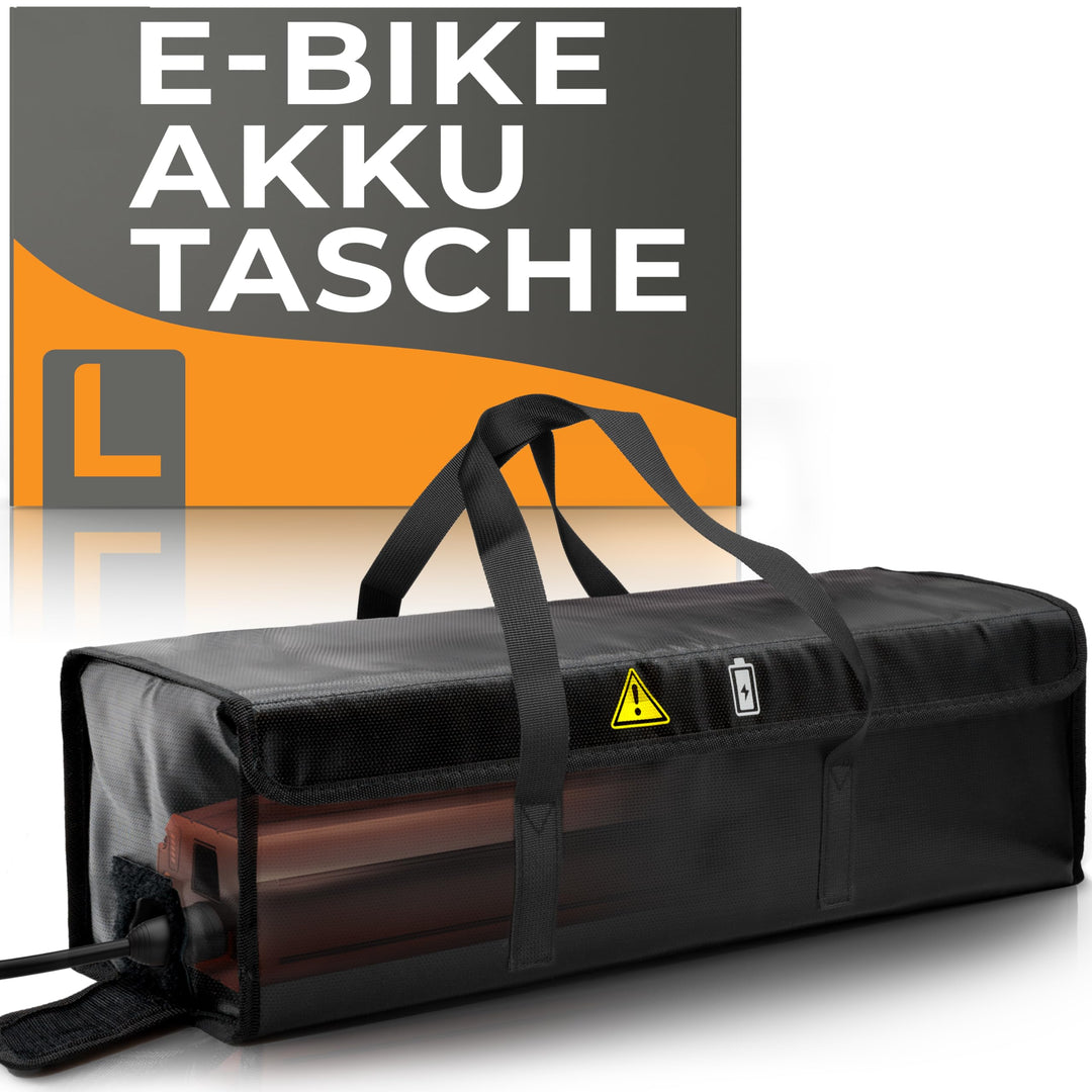 Wheeloo Ebike Akku Tasche I sicher Laden Dank Kabeldurchführung I Sicherheitstasche in Zwei Grössen
