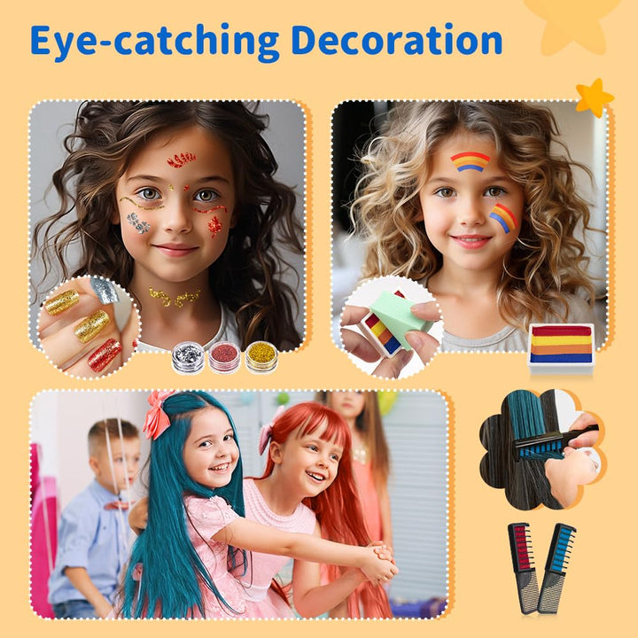 Janolia Gesichtsfarbe Kinderschminken Set, Bodypainting Farben für Theaterschminke, Kinderschminke W