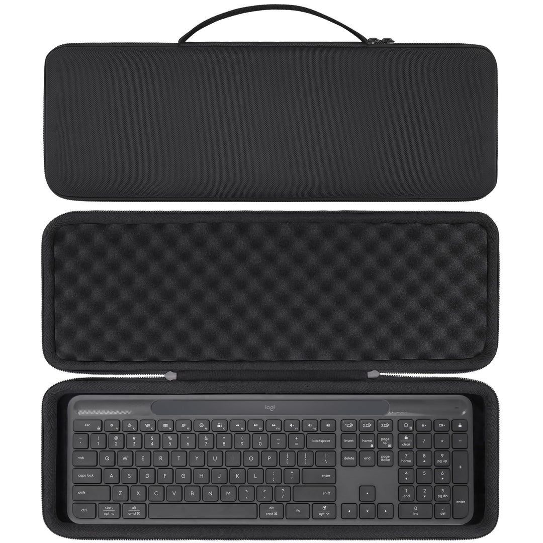 co2CREA Harte Reiseschutzhülle Etui Tasche für Logitech Signature Slim Solar+ K980 kabellose Tastatu
