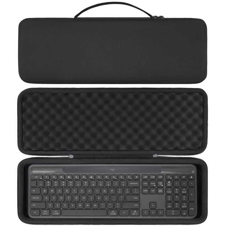 co2CREA Harte Reiseschutzhülle Etui Tasche für Logitech Signature Slim Solar+ K980 kabellose Tastatu