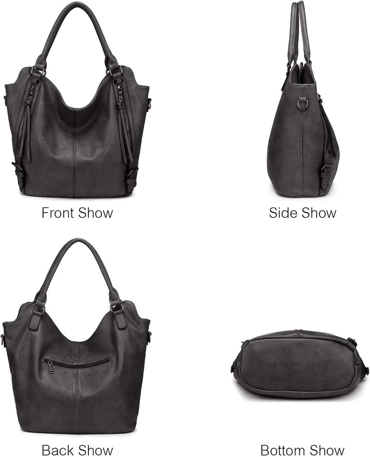 Realer Damen Handtaschen Gross Shopper Lederhandtasche Schultertasche Umhängetasche Geldbörse Hobo D