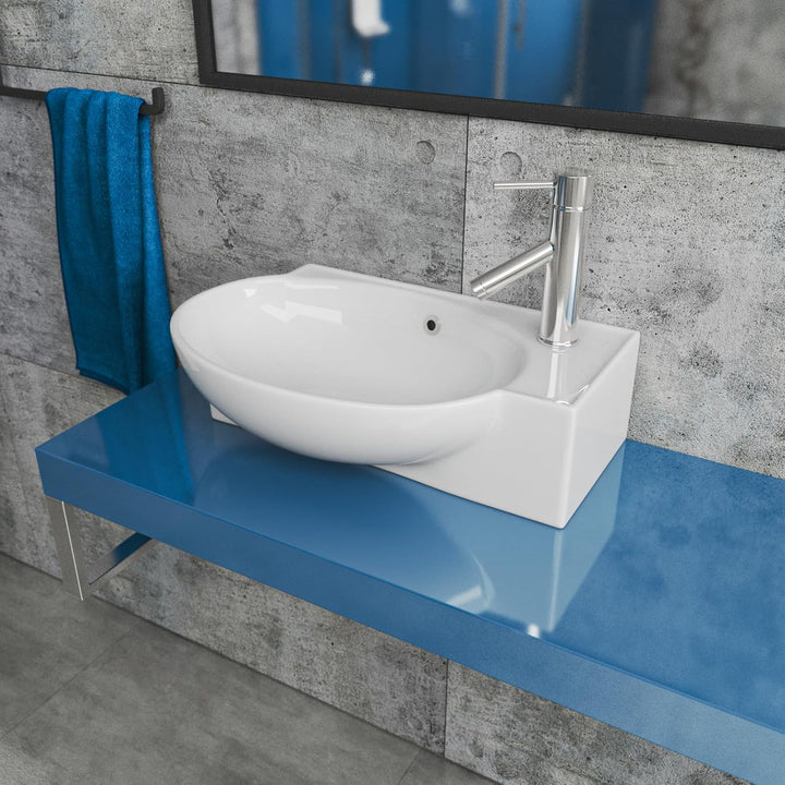 Design Keramik Waschbecken Waschtisch Waschschale Aufsatzwaschbecken Aufsatzwaschtisch Gäste WC Beck
