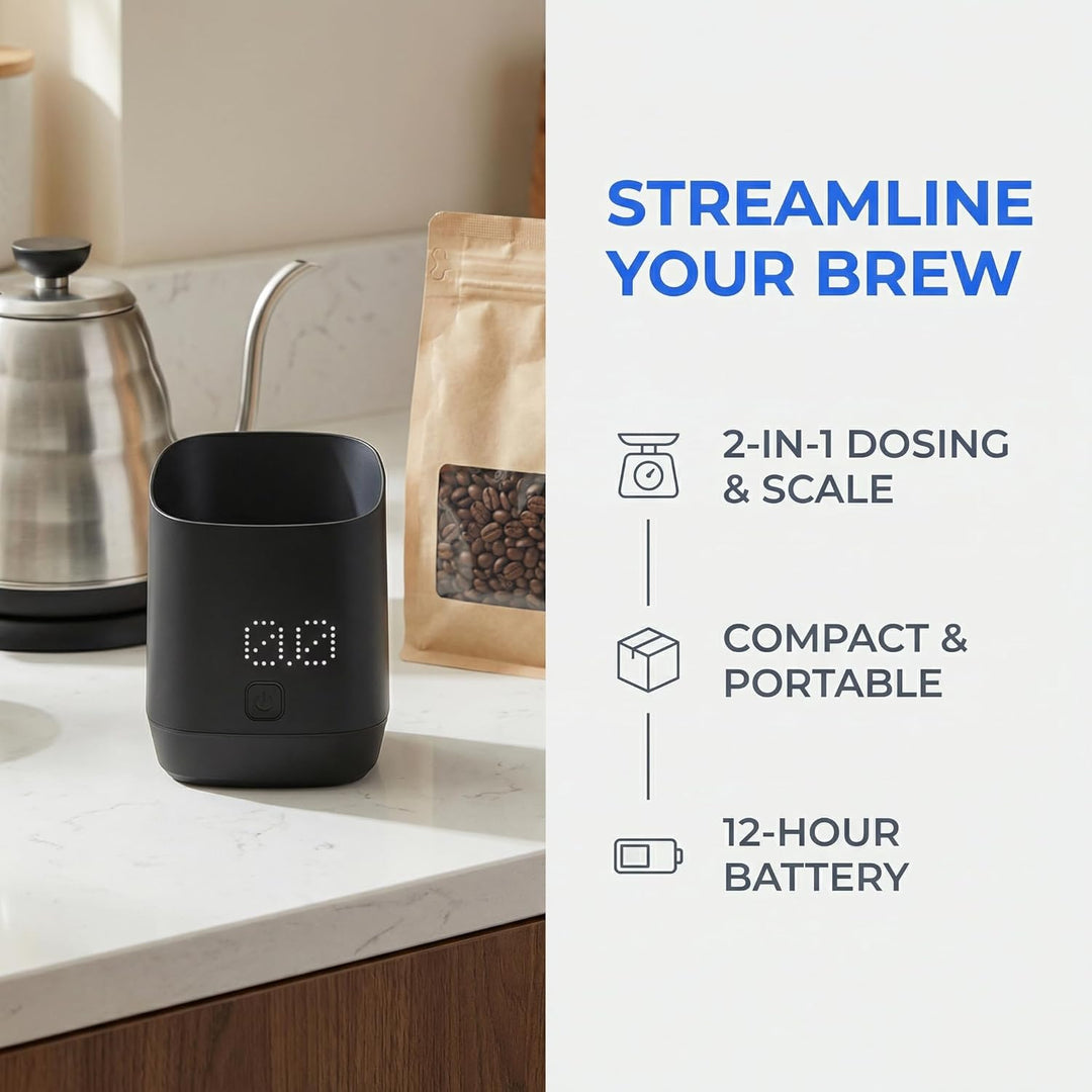 Kaffeewaage Espressowaage, Digitale Barista Waage Kaffee Feinwaage, Espresso Waage mit LED-Display,