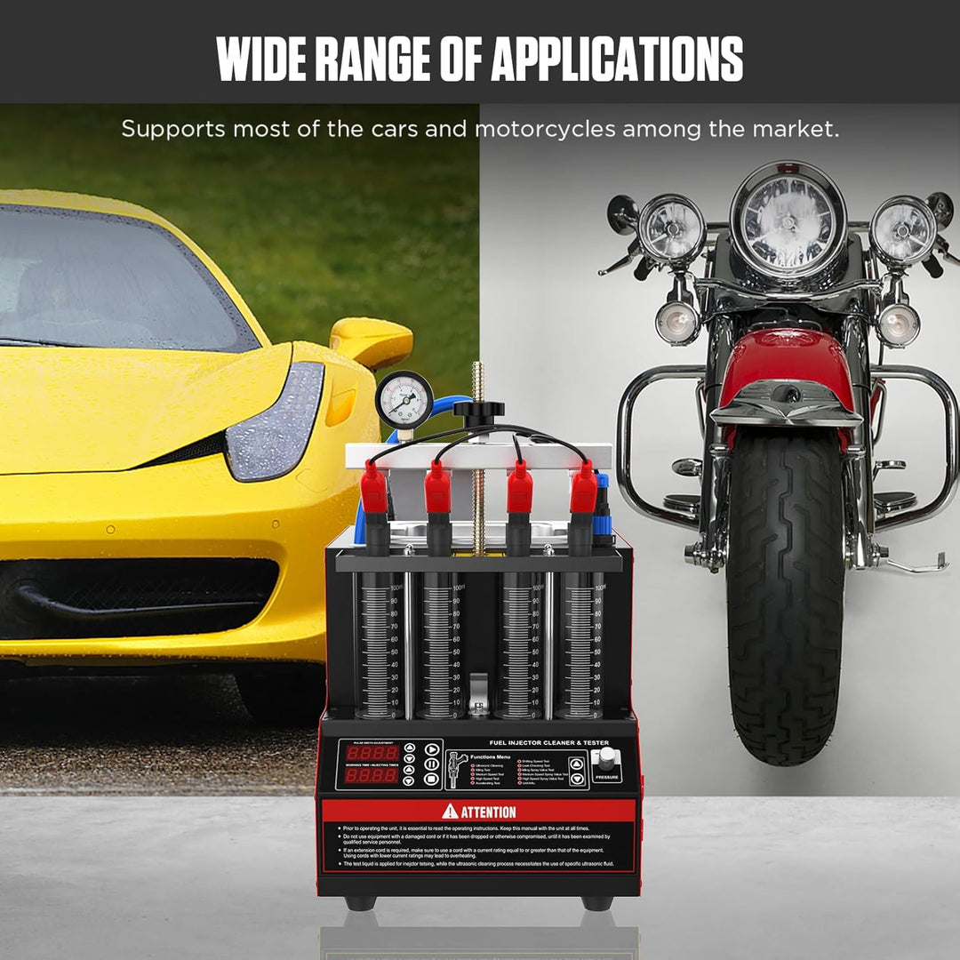 Einspritzdüsen Tester, CT160 beheizter Einspritzdüsenreiniger-Tester,4-Zylinder-Einspritzdüsenreinig