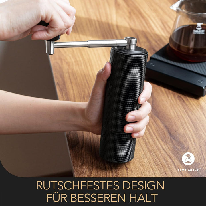 TIMEMORE Chestnut C3 MAX PRO Kaffeemühle Manuelle, Edelstahl Kaffeemühle mit kegelförmigem Mahlwerk,