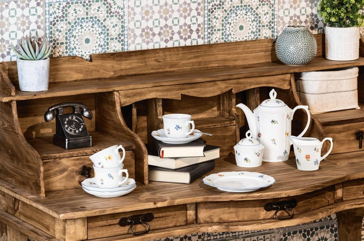 Seltmann Weiden 001.717234 Kaffeeservice 18-teilig Sonate Nostalgie, Weiss, 43.0 x 24.0 x 18.1 cm 18