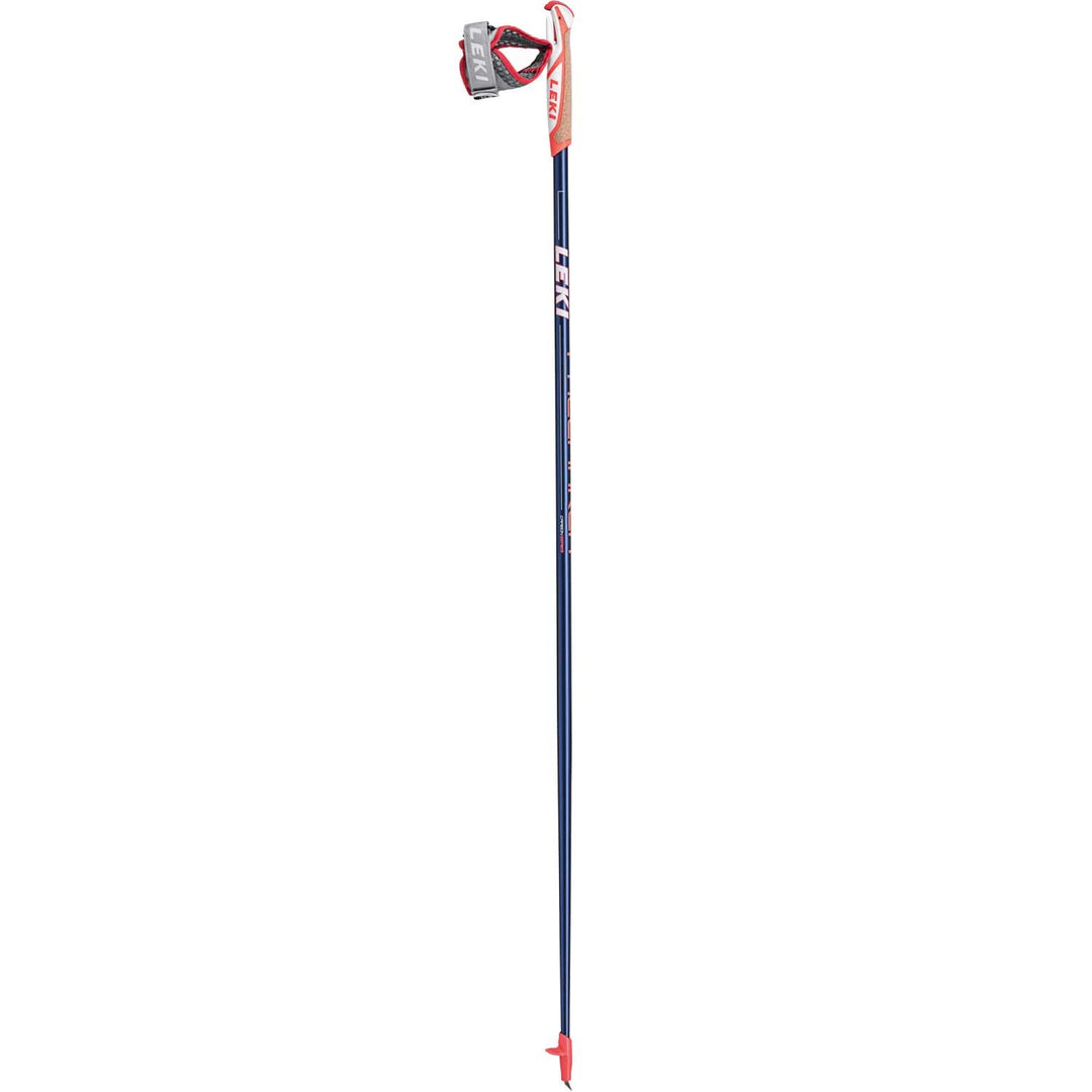 LEKI Pacemaker Nordic Walking Stock 100 Dark Blue Metalic/White/Neon Red, 100 Dark Blue Metalic/Whit