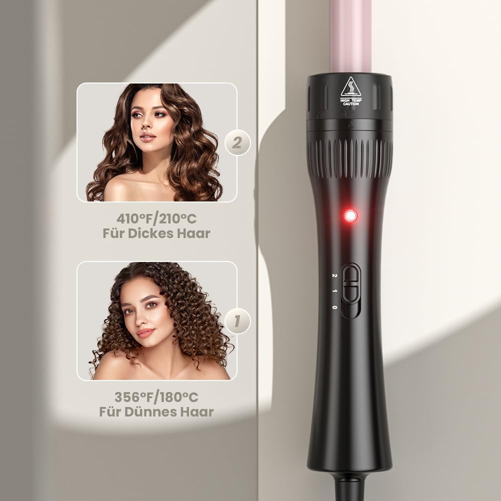ELEHOT-store Lockenstab 3 Fässer Welleneisen Lockenstab 5 in 1 Keramikbeschichtung 5 Zubehörteile 10