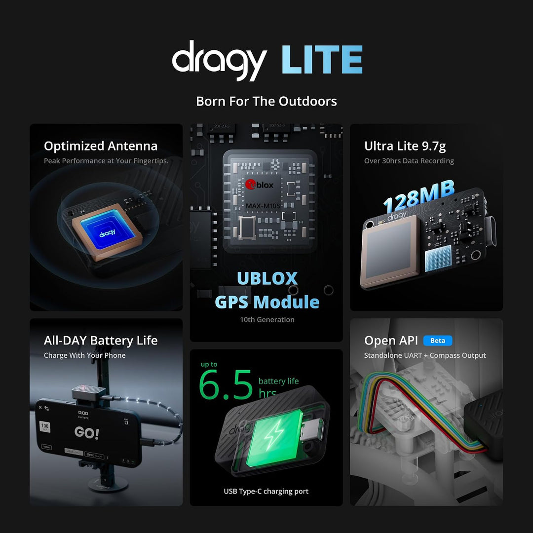 dragy 10Hz GPS basierter Leistungsmesser, 10Hz Laptimer (dragy Lite)