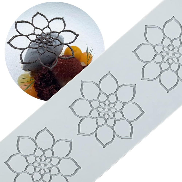 Silikon-Spitze-Matte, Zucker Craft Abdruckform essbare Kuchendekoration, 3 Löcher Mandala 3 Holes Ma
