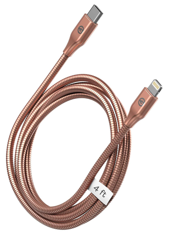 GALVANOX Haustiersicheres iPhone-Ladegerät, geflochtenes Metall-Lightning-auf-USB-C-Ladekabel, Apple