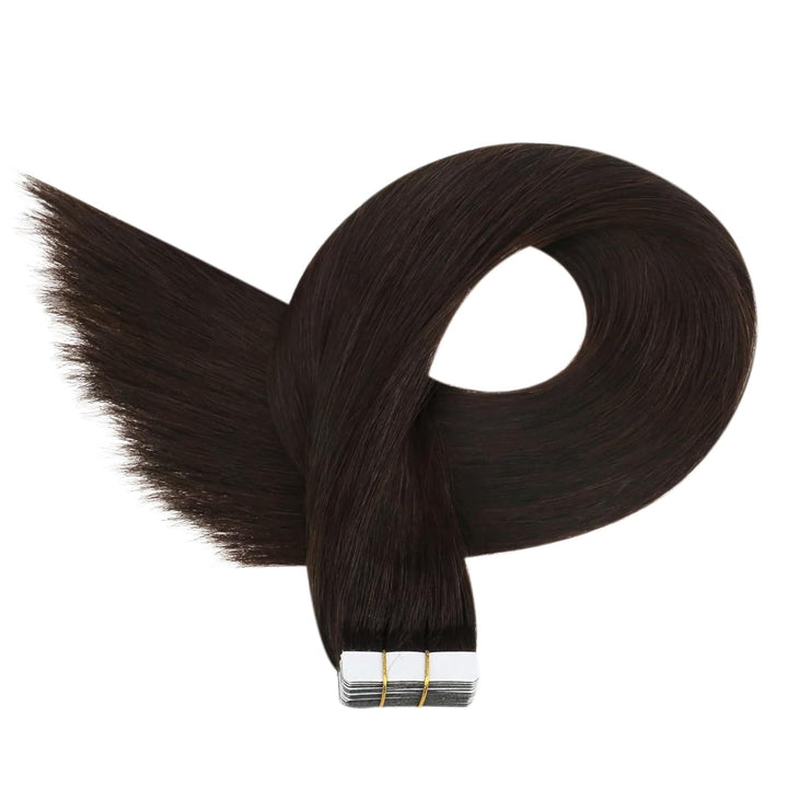 Ugeat 50cm Remy Echthaar Extensions Tapes Braun 50Gramm Hair Extensions Tape Echthaar Haarverlängeru
