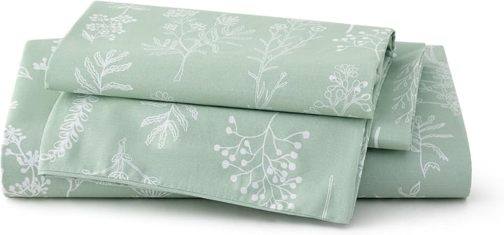 BEDSURE Bettwäsche 220x240 Baumwolle Grün - Bettwäsche-Sets 220 x 240 cm Bettbezug 3teilig mit 2 Kis