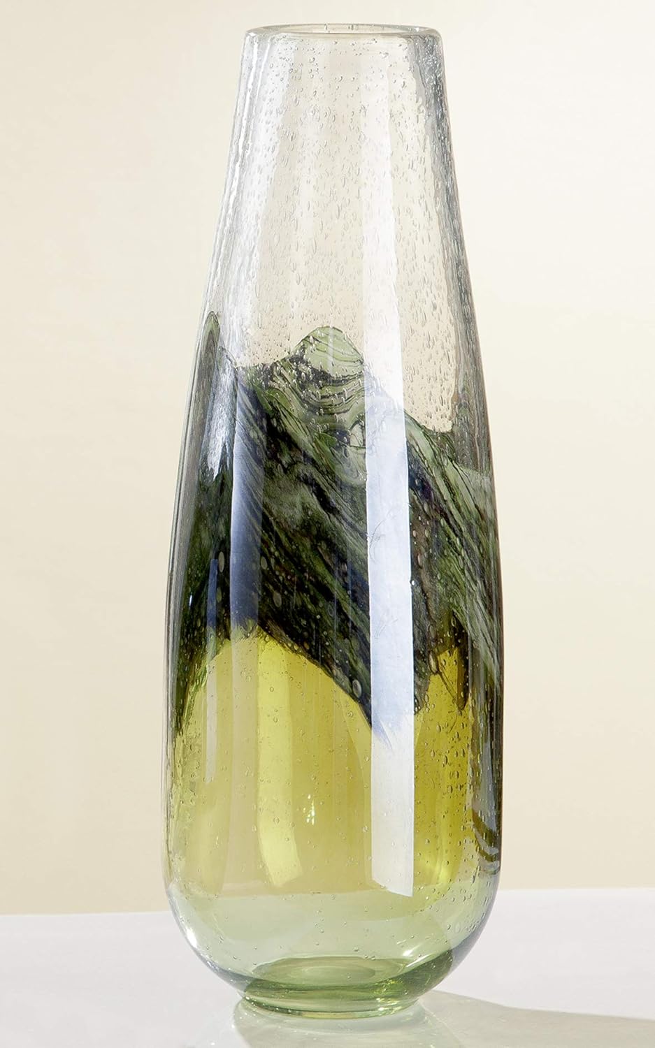 GILDE GLAS art Vase - Glasvase - Geburtstagsgeschenk für Frauen - H 48 cm